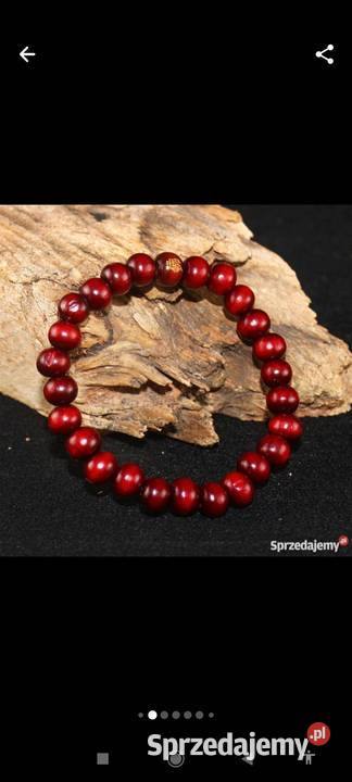 Koraliki na rękę komplet drzewo różanesandałowe