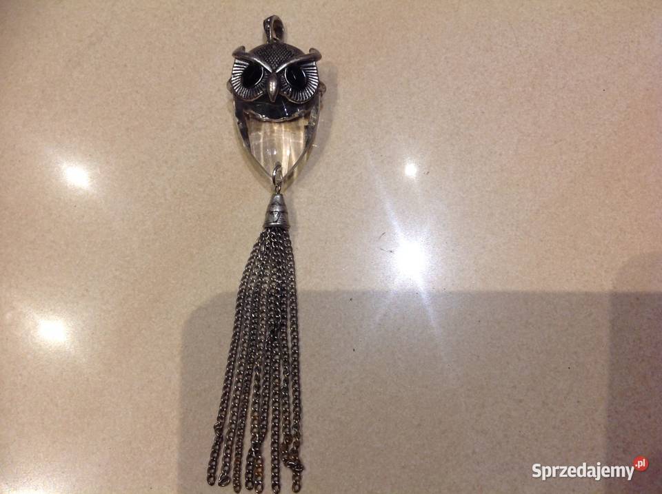 Zawieszka Wisior Wisiorek Szklany Sowa Mądra Nowa Sól