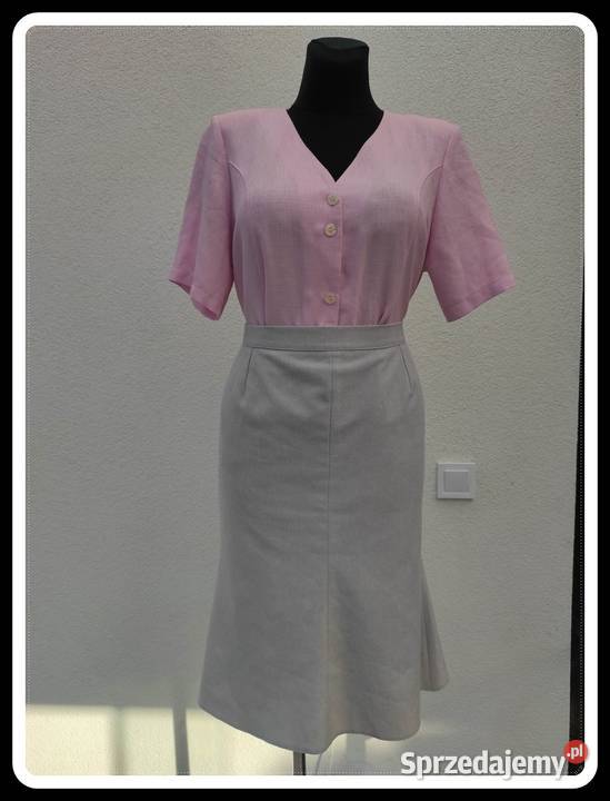 Szara spódnica z podszewką 42 XL elegancka mazowieckie Płock sprzedam