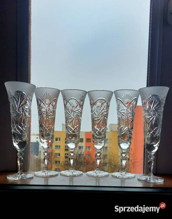 Piękne kieliszki kryształowe PRL dolnośląskie Wrocław sprzedam