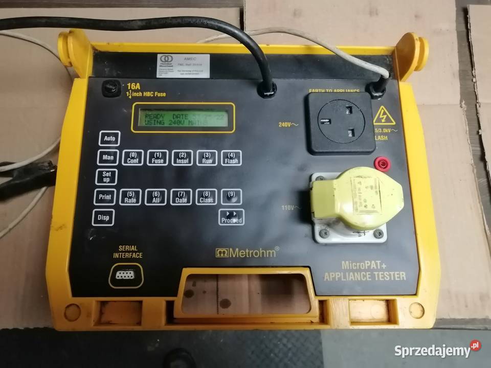 Miernik Metrohm MicroPAT Appliance Tester Cieszyn sprzedam