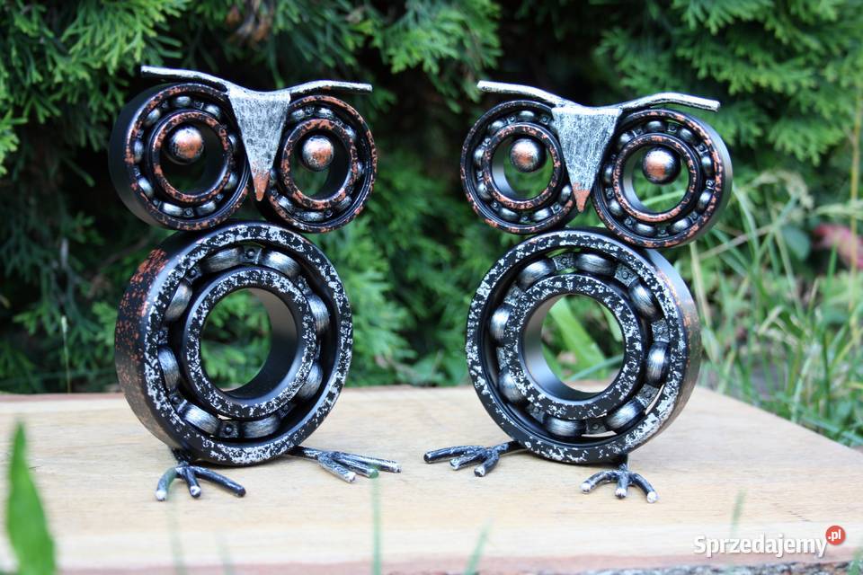 Figurka Sowa Statuetka scrap metal art Loft Dębica