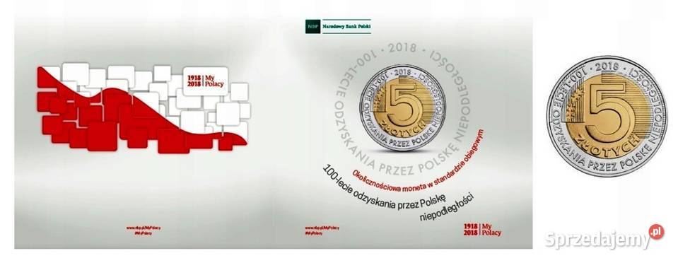 PolskFolder Moneta 5 1000 lecie Odzyskania Numizmatyka Sosnowiec