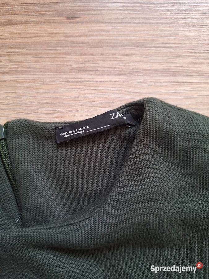 Śliczna ciemnozielona sukienka Zara butelkowa Kraków