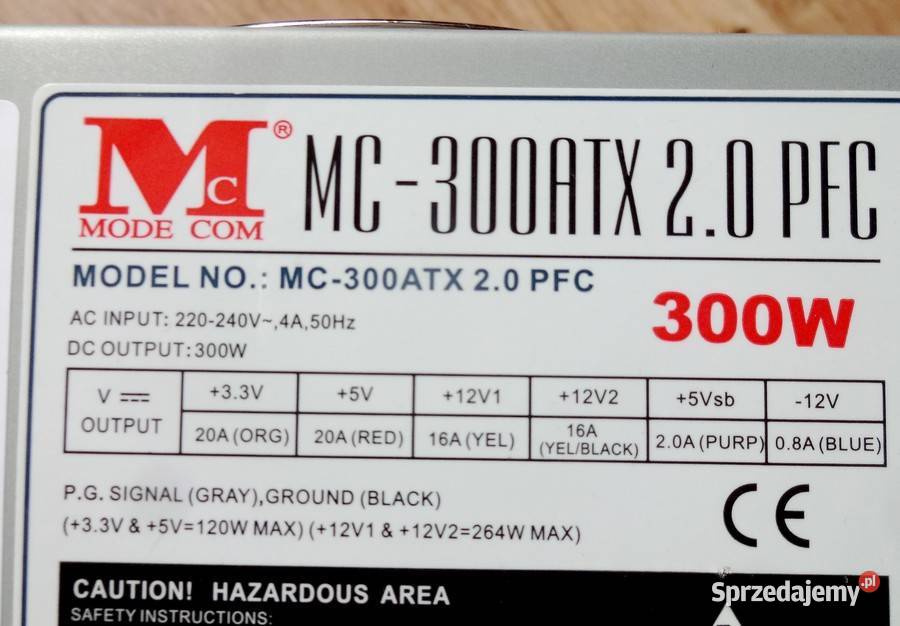 Zasilacz Mode Com MC300ATX 20 PEC Szczecin