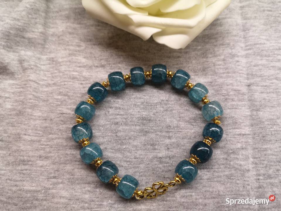 Bransoletka z naturalnych kamieni w morskim Kielce