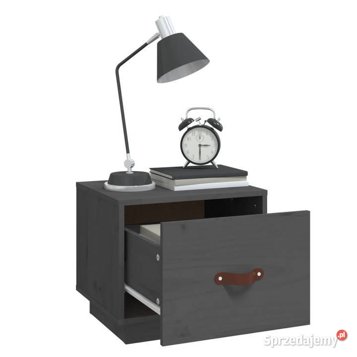 Szafka nocna szara 40x34x35 lite drewno sosnowe Warszawa