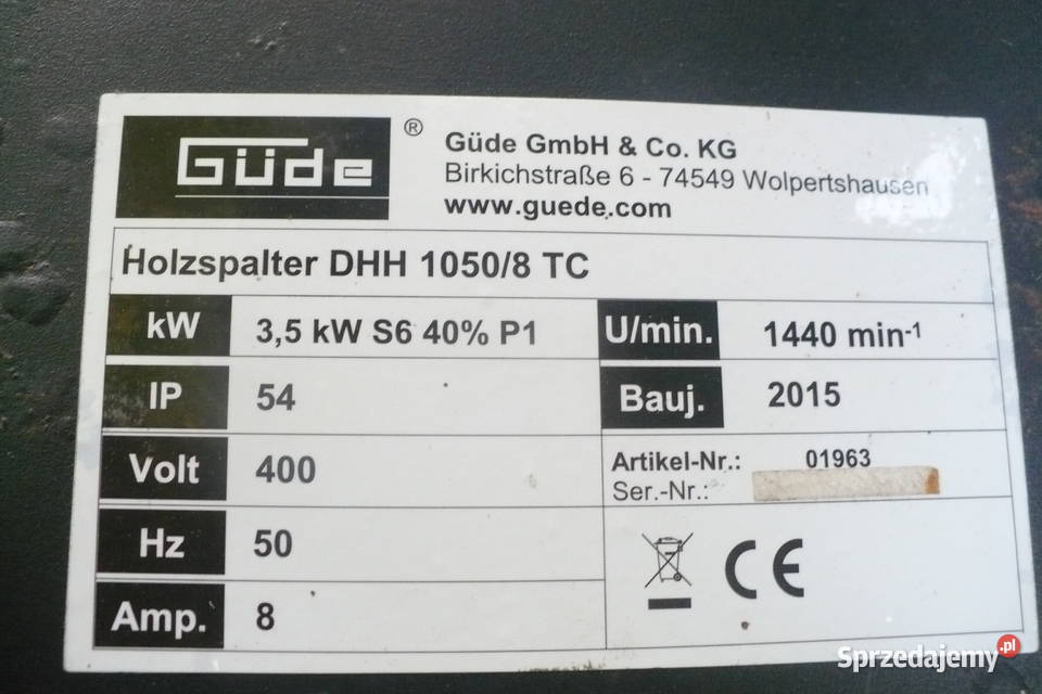 Łuparka do drewna 8 ton sprzedam