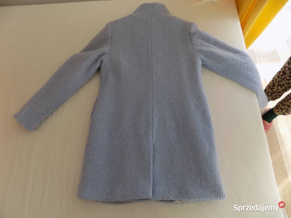 NIEBIESKI PŁASZCZYK Kurtki i płaszcze Żabno