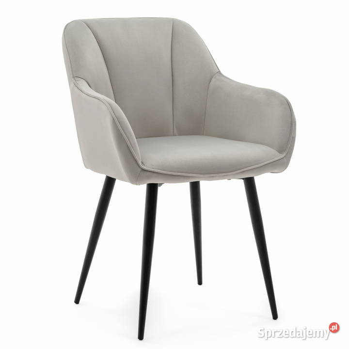 Jasnoszare Krzesło Tapicerowane Lago Wysyłka 24H Tarchały Małe