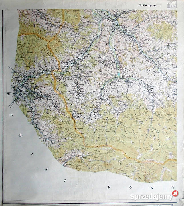 Mapa topograficzna pow limanowski 125 000 6 Limanowa
