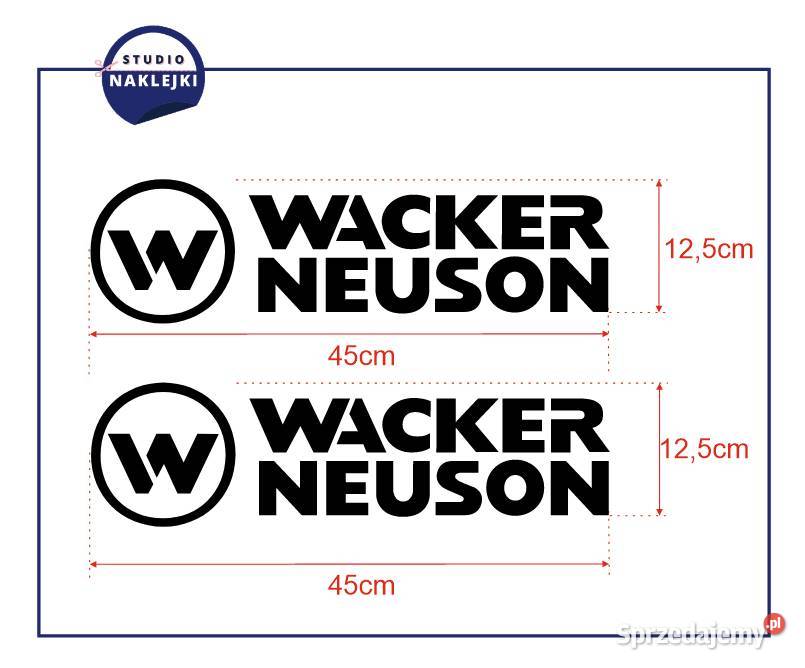 Wacker Neuson Naklejki 2 45x125 Logo Nalepka Łagów sprzedam