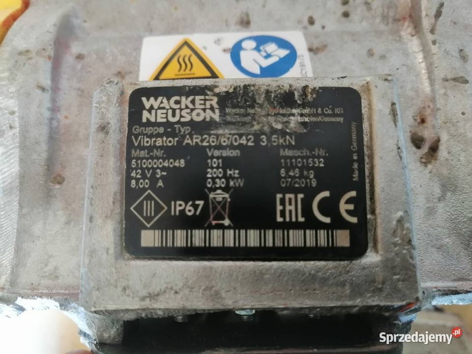 Wibratory zewnętrzne przyczepne Wacker AR266042 Cieszyn