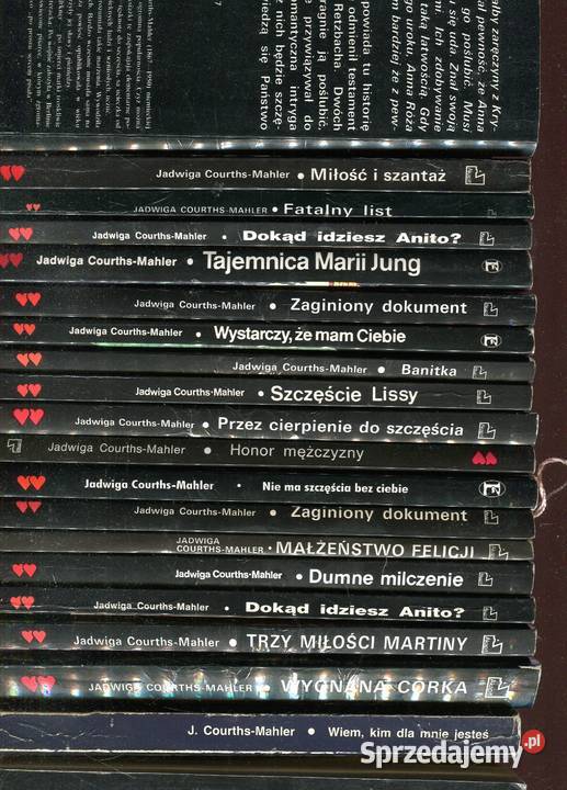 Jadwiga Courths Mahler Tytuły Pakiet Rok wydania 1992 zachodniopomorskie Szczecin