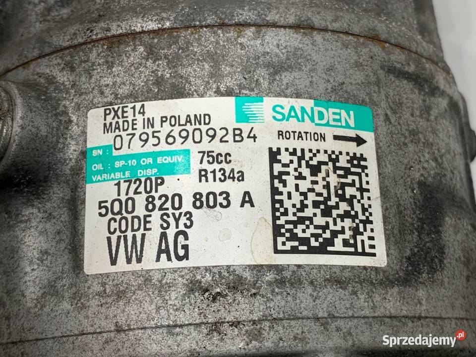 SPRĘŻARKA KLIMATYZACJI VW GOLF VII 5Q0820803A 16