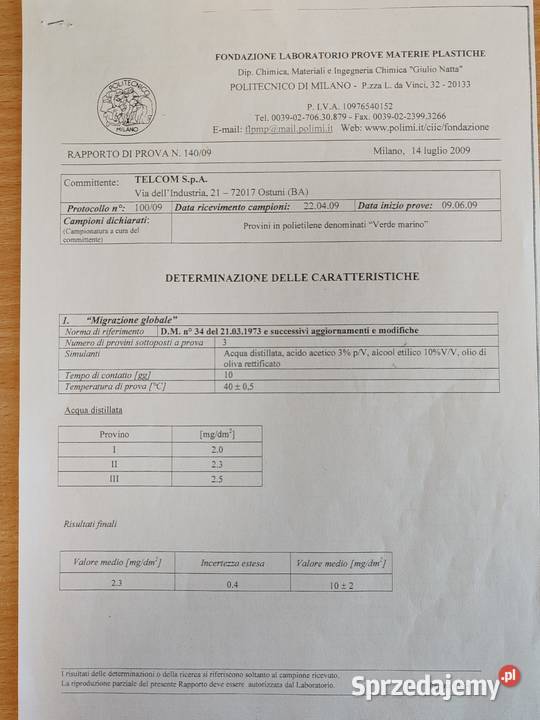 Zbiornik na wodę pitną i płyny spożywcze 2000 Wrocław