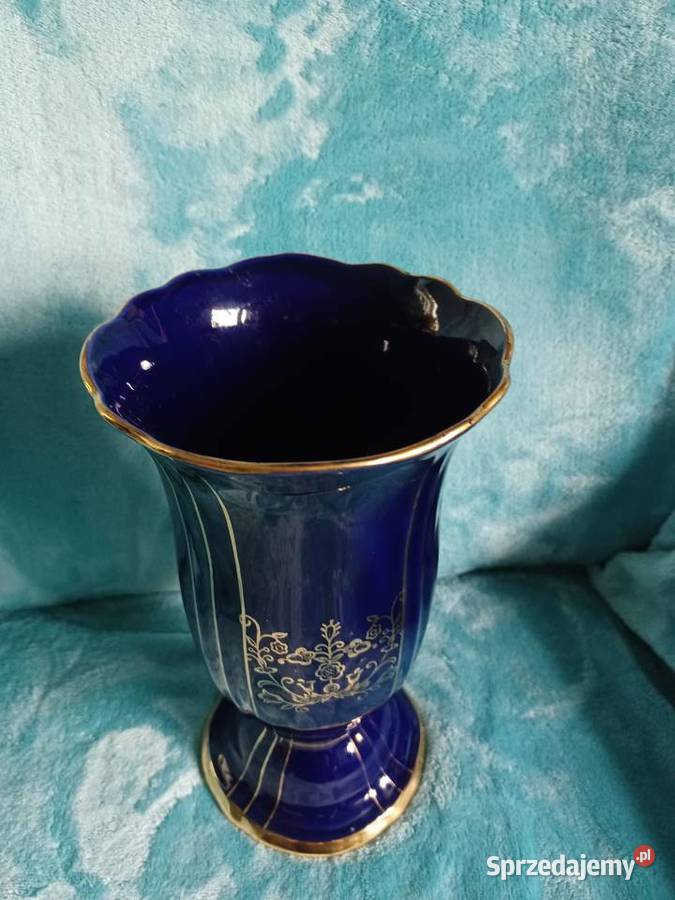 Wazon porcelana Chodzież kobalt