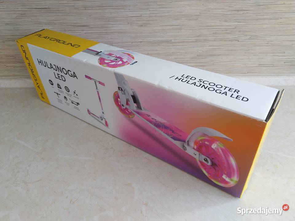 NAJTANIEJ Hulajnoga LED Dwukołowa 120mm Składana 6 lat+ Zabrze