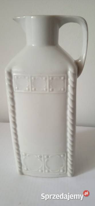 Stary porcelanowy dzbanek do oleju sygnatuta Świdnica