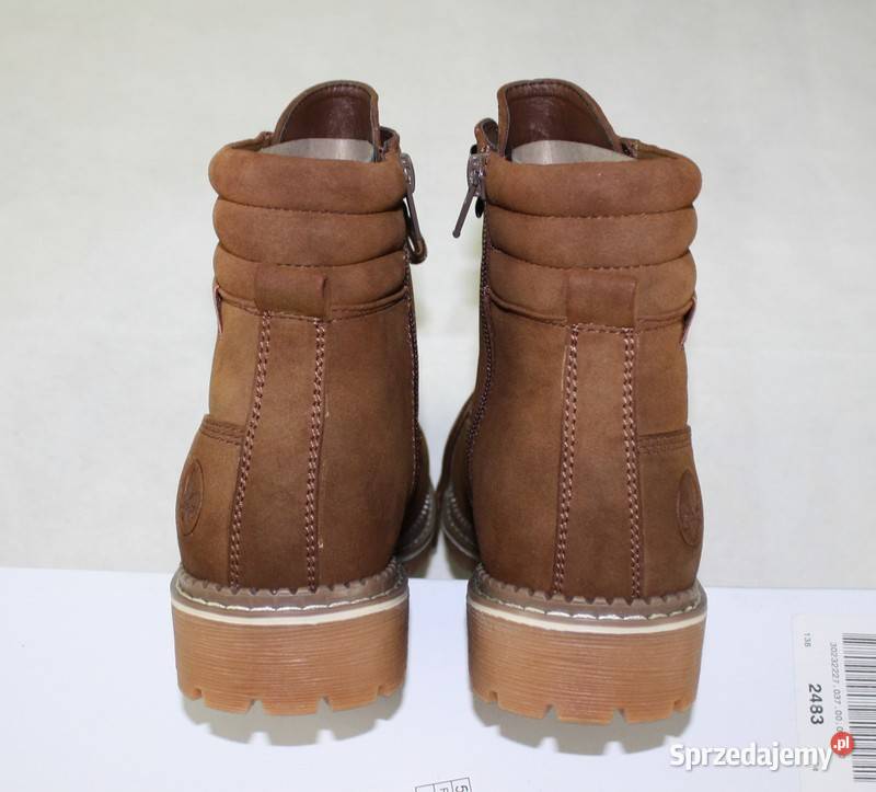 Damskie buty trapery Rieker ekoskóra zamsz 22.5cm śląskie Tarnowskie Góry