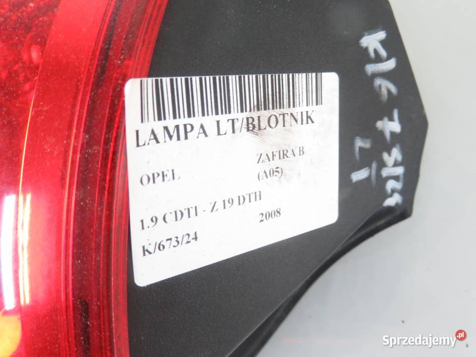 LAMPA LEWA TYLNA OPEL ZAFIRA B 13260853 małopolskie