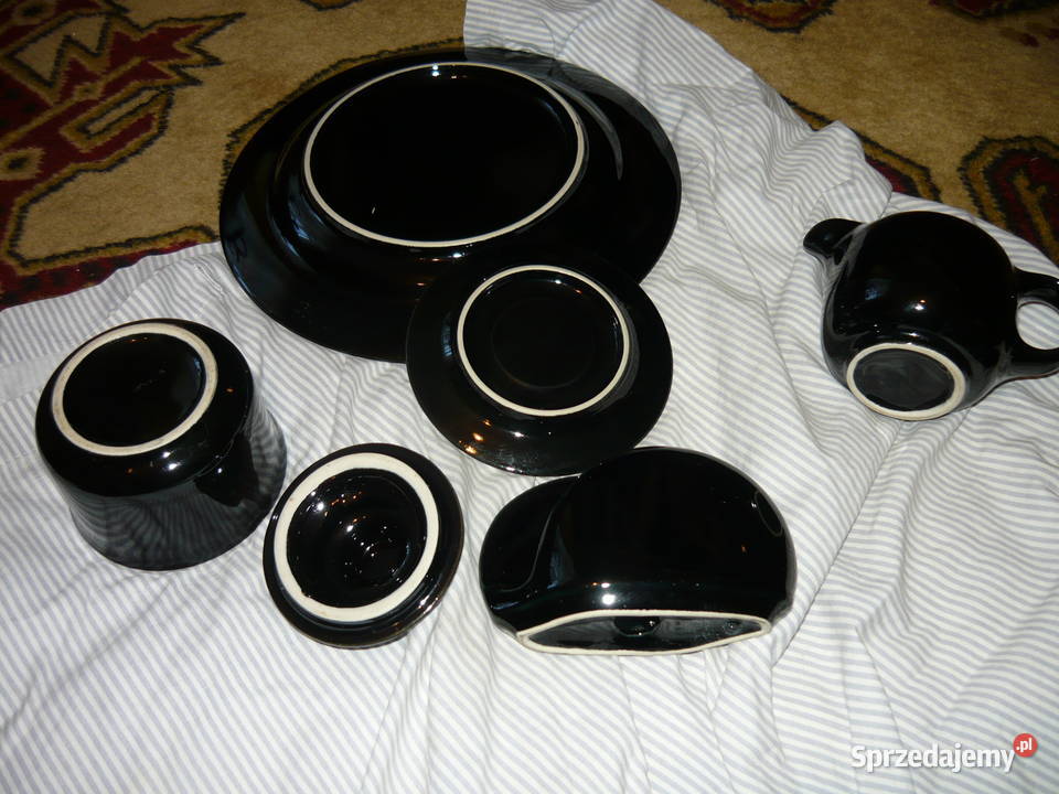 ARCOROK zestaw Francuski szklo CZARNE Katowice