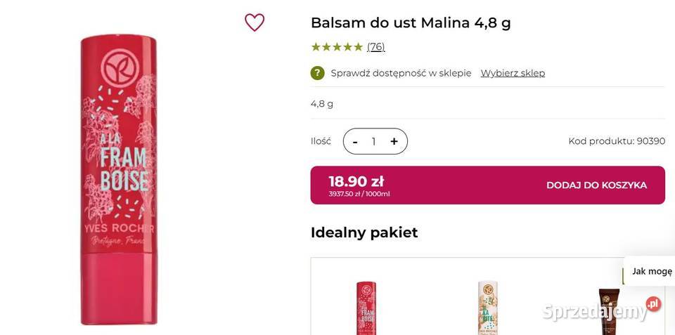 Balsam do ust Malina 48 g Yves Rocher NOWA Płock