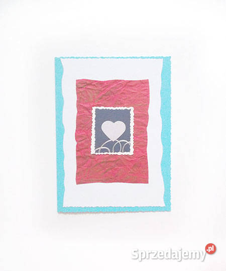 kartka z serduszkiem kartki bez życzeń kartki na sprzedam