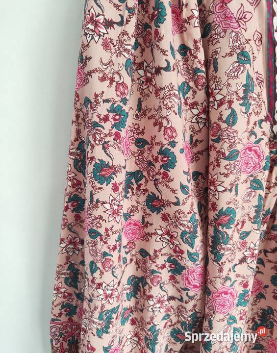 Bluzka w kwiaty Amisu XXL boho peasant plus size Szczecin