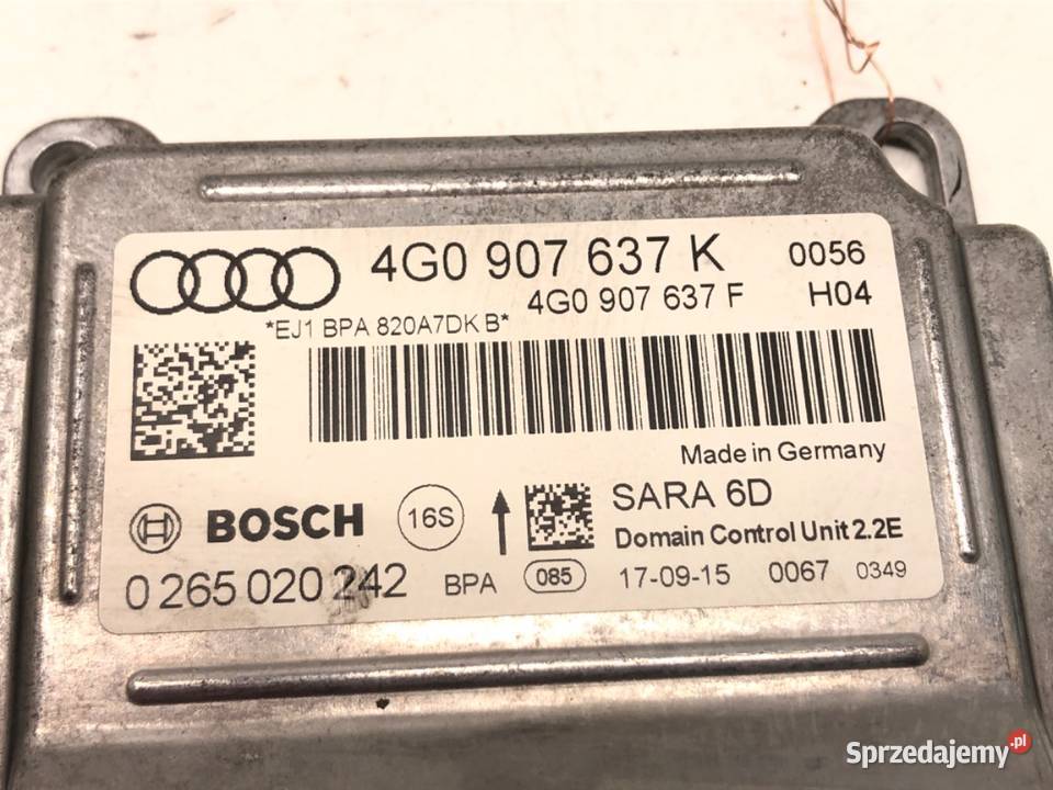 SENSOR AIRBAG AUDI A6 C7 4G0907637F 1018 CZUJNIK osobowe