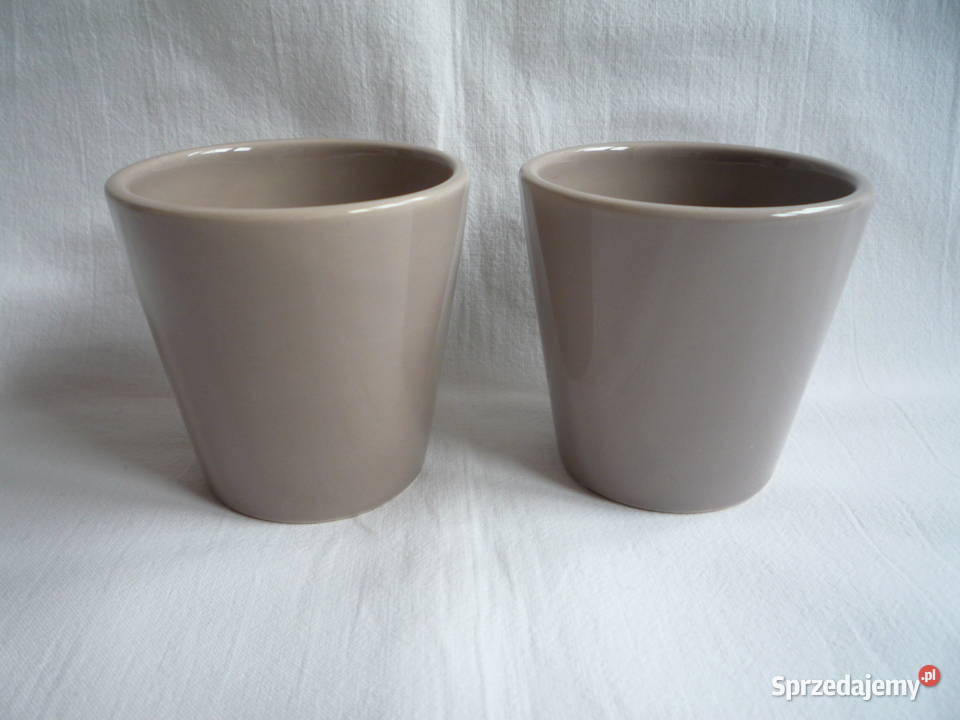 Nowe 2 sztuki Kakaowe Mini doniczki osłonki Dom i Ogród