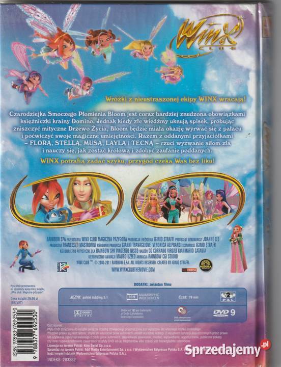 Winx Club Magiczna przygoda DVD mazowieckie Pruszków sprzedam