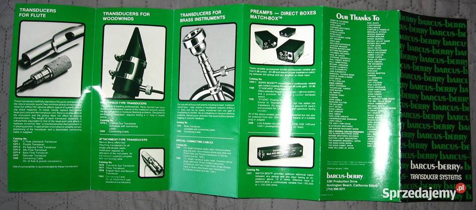 Barcus Berry katalogi i cenniki Kępice