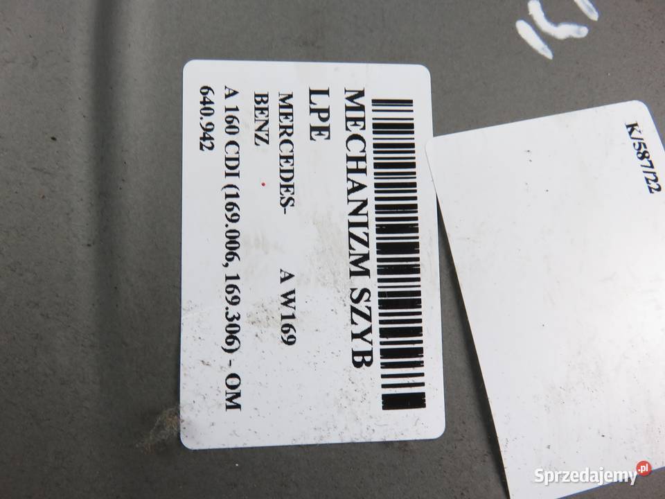 PODNOŚNIK SZYBY LEWY PRZEDNI MERCEDES W169 małopolskie