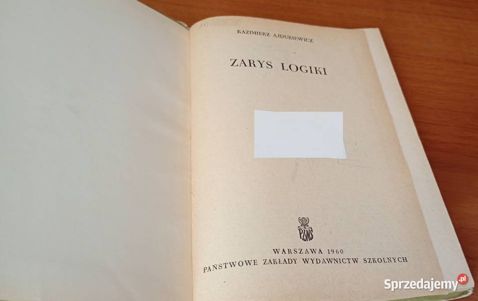 Zarys logiki Kazimierz Ajdukiewicz tradycyjny podręcznik sprzedam