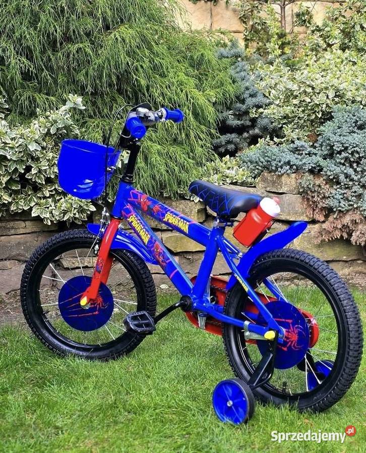 399 Rower 16 Spiderman niebieski