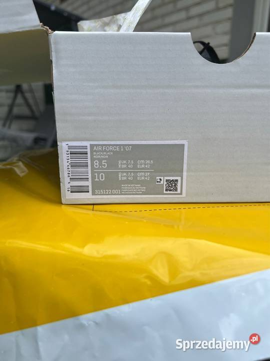 Nike Air Force 1 Czarne 42 NOWE