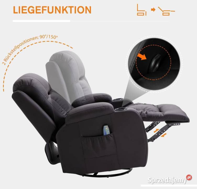 Fotel z masażem z funkcją ogrzewania Bochnia