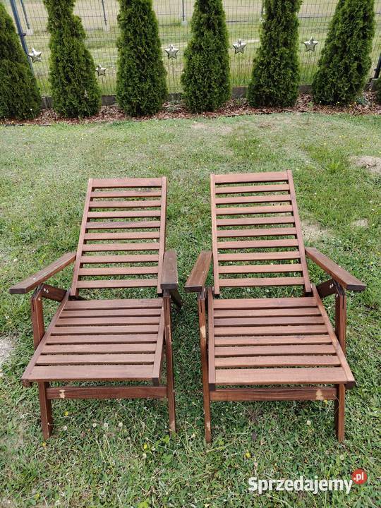 Komplet krzeseł ogrodowych drewniane regulowane drewno Aleksandrów Łódzki