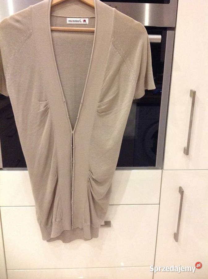 Kardigan Sweter Damski MONNARI S Beżowy j Nowy Nowa Sól
