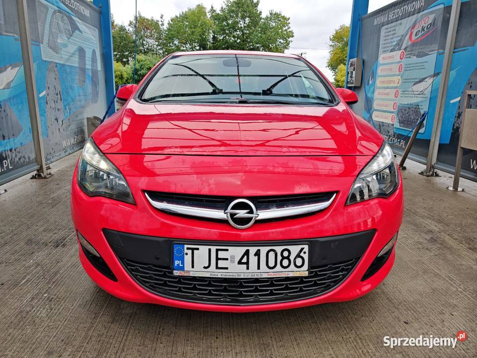 Opel Astra J EcoFlex 16 CDTI 2014 czerwony świętokrzyskie Jędrzejów