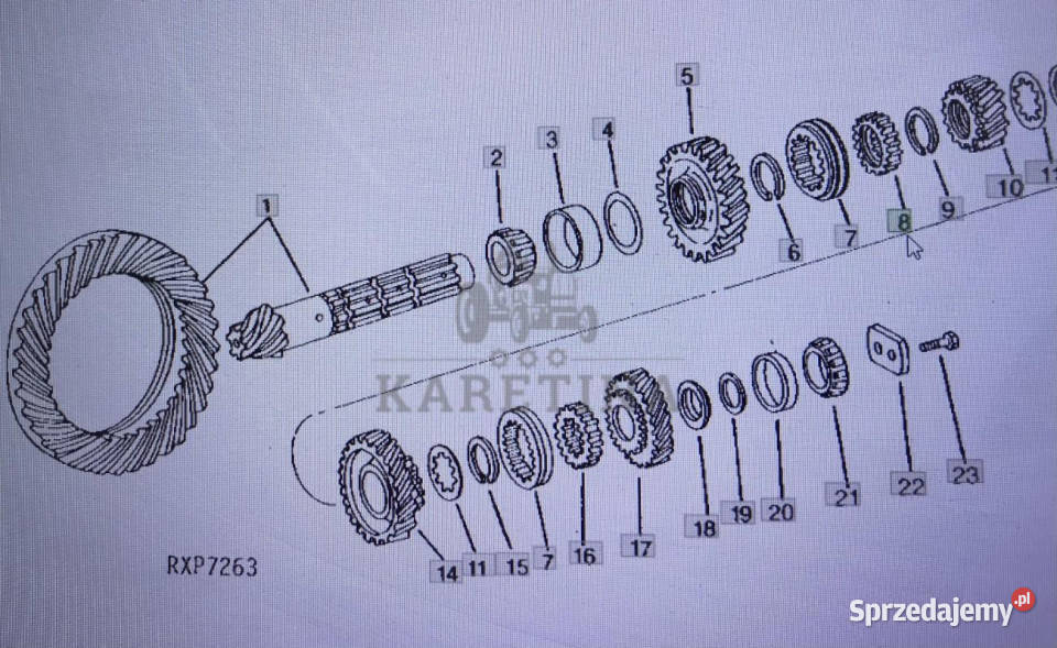 John Deere R5827pierścień zmiany biegówJohn Jastrzębniki