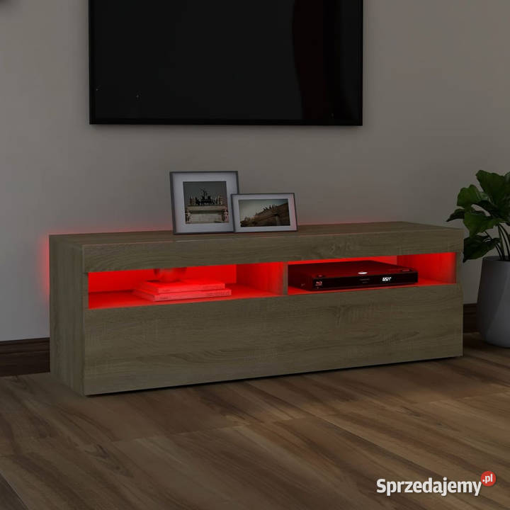 Szafka pod TV z oświetleniem LED dąb sonoma mazowieckie sprzedam
