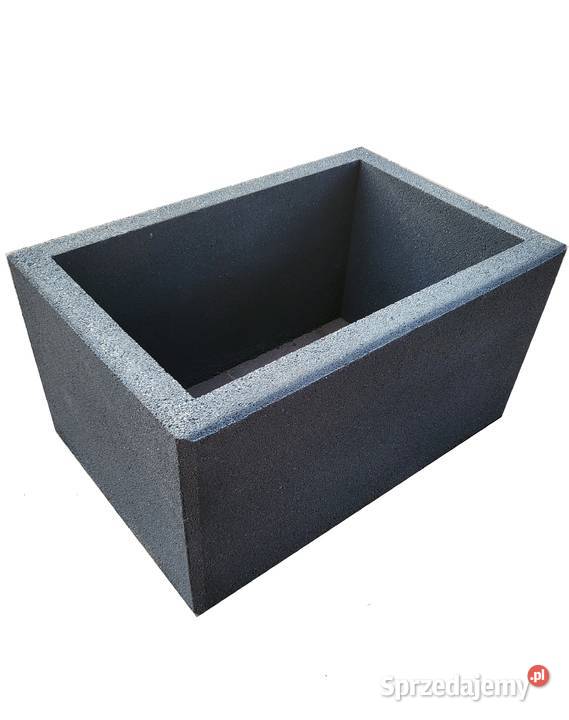 Duże donice betonowe gładkie 60x40x30 gazony mazowieckie