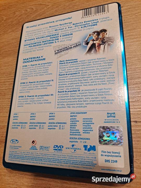 Powrót do przyszłości TRYLOGIA polska wersja 4 DVD Kraków