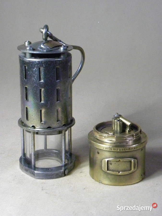 Polska górnicza lampa benzynowa Elektometal dolnośląskie Legnica