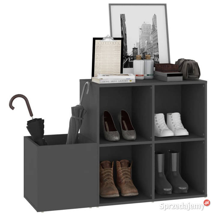 Szafka na buty szara 105x355x70 materiał Warszawa