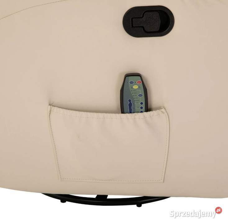 Fotel do masażu z funkcją ogrzewania kremowy Pozostałe małopolskie Brzesko sprzedam