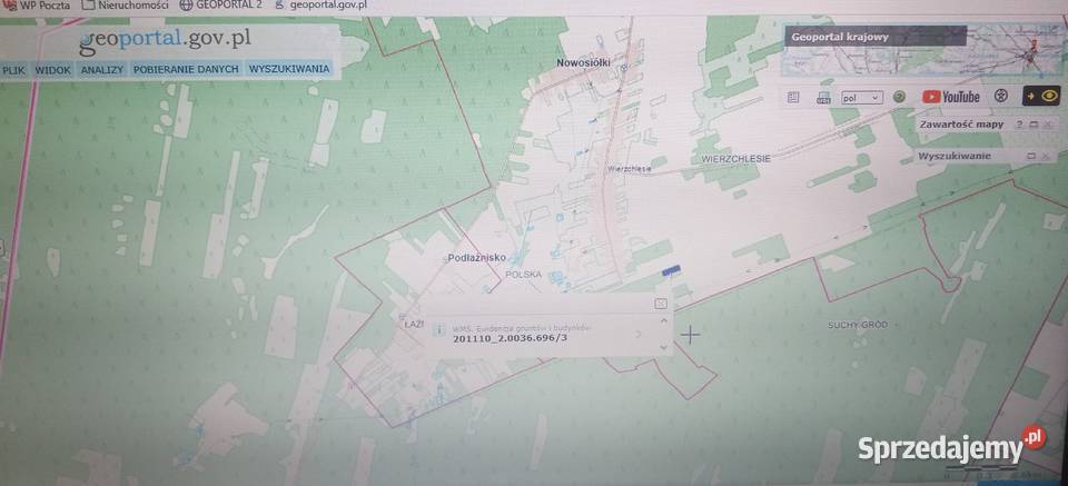 Bezpośrednio sprzedam w Puszczy działkę 3000m2 podlaskie Wierzchlesie