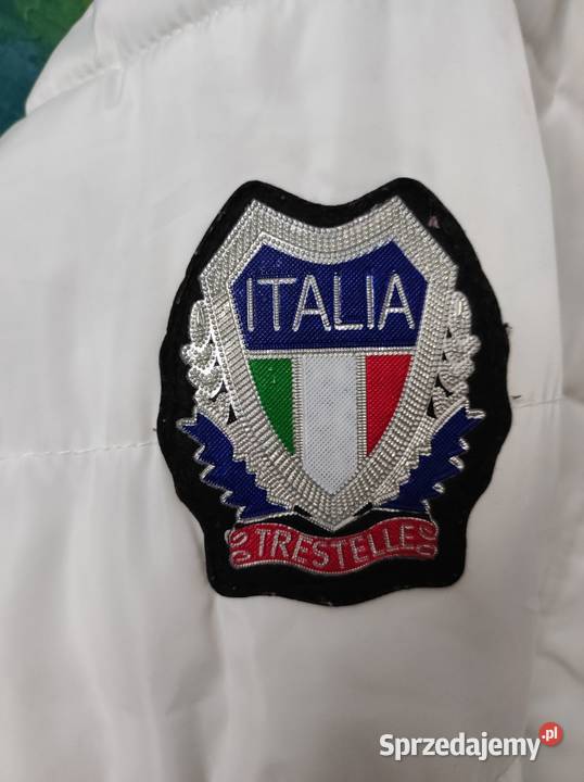 Włoska kurtka puchowa z kapturem italia sprzedam